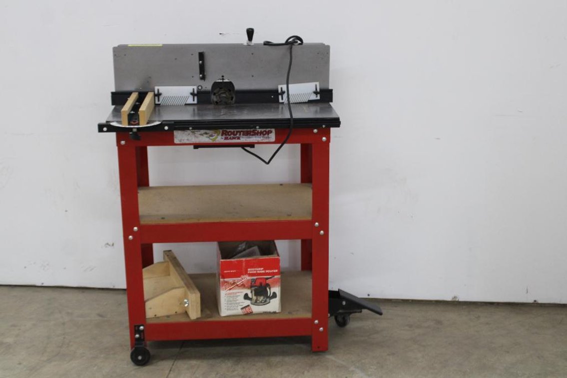 ROUTER SHOP TABLE W/ MILWAUKEE