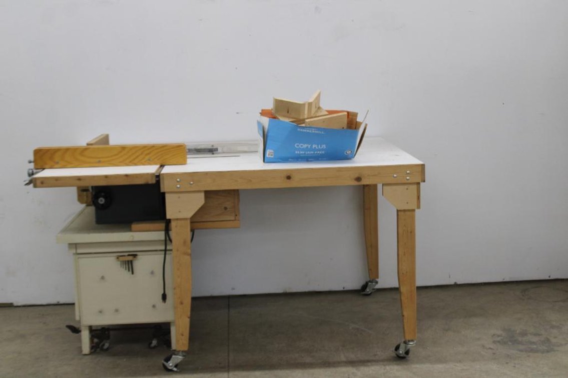 ROCKWELL/DELTA TABLE SAW W/ ATTACHMENT TABLE