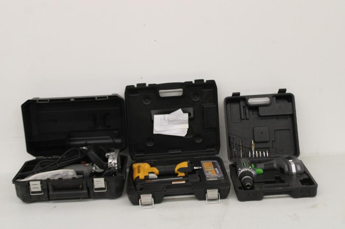 BRAD NAILER, JOINTER, DRILL