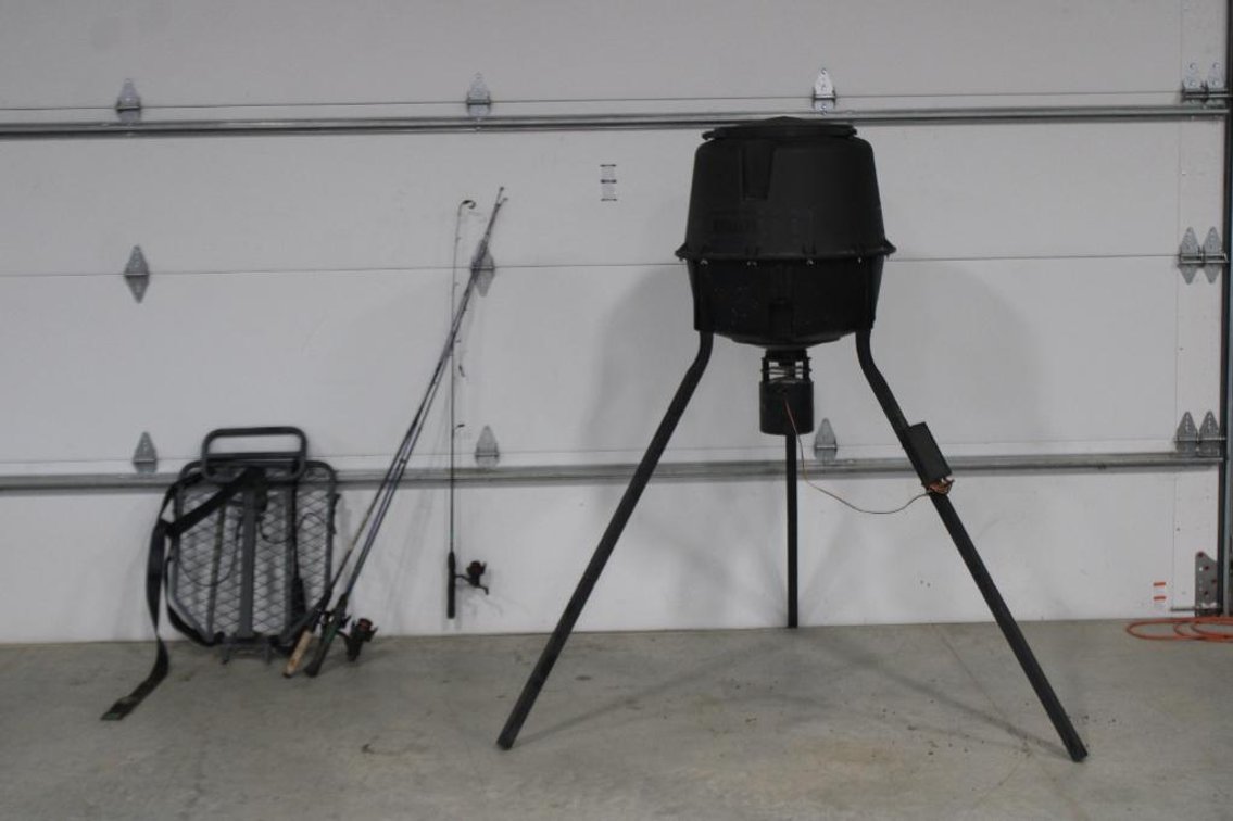 MOULTREE FEEDER, STAND, FIHSING POLES