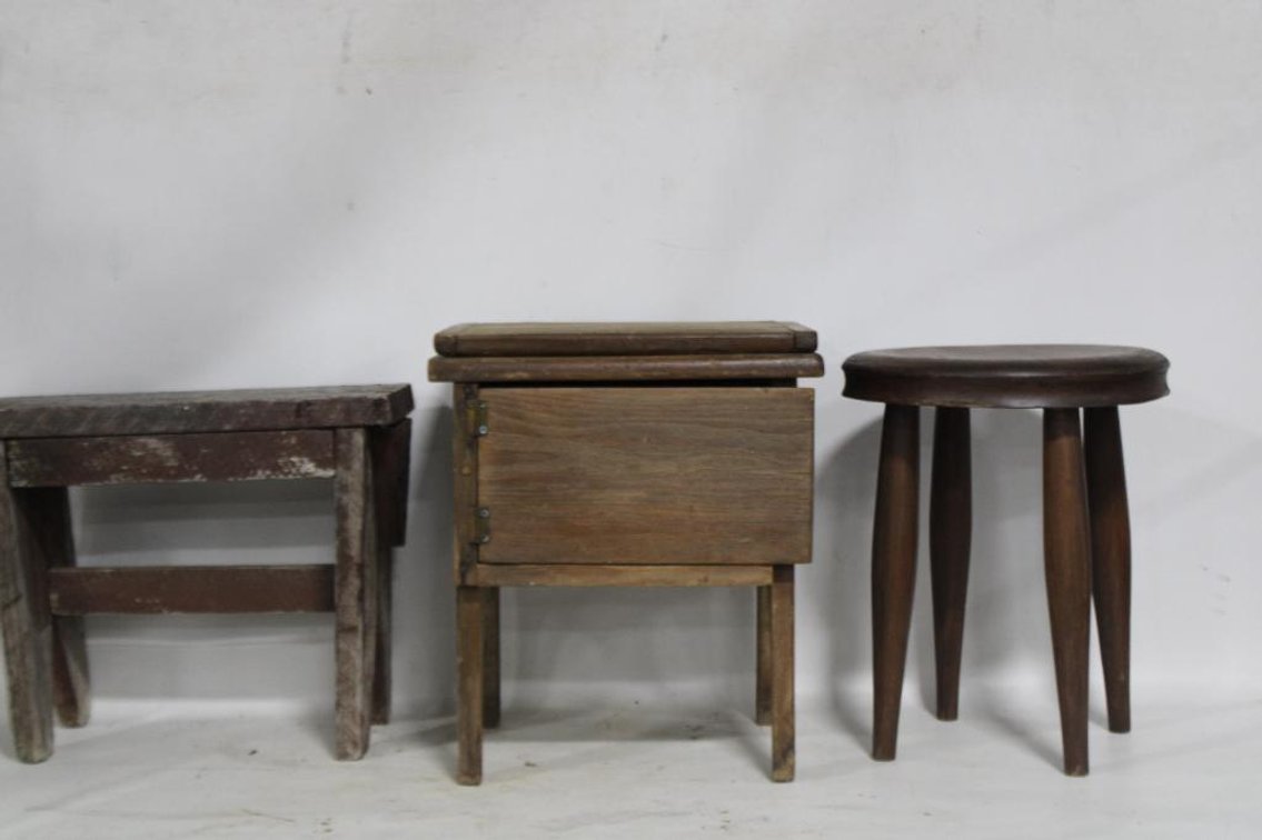 PRIMITIVE STOOLS AND TOILET