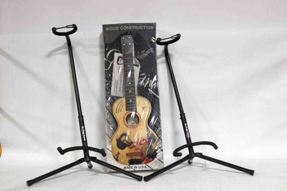 MINI GENE AUTRY GUITAR & GUITAR STANDS