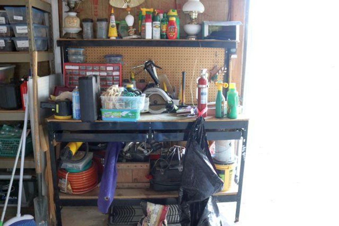 WORK BENCH AND CONTENTS