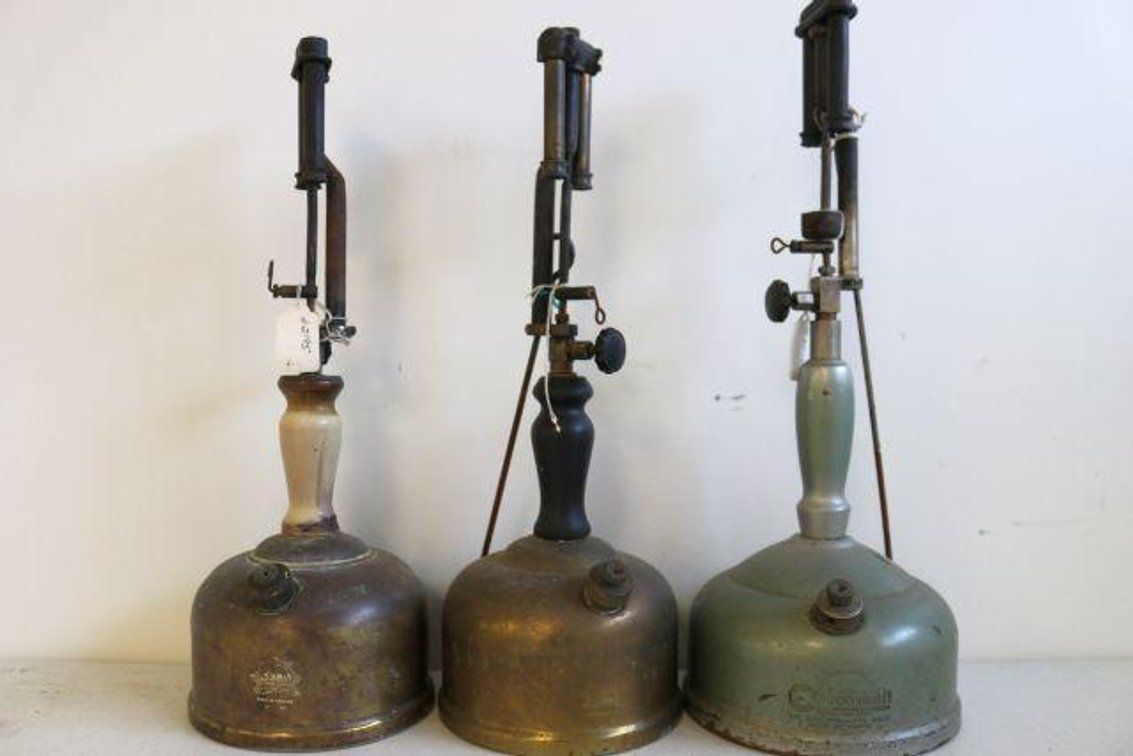 3 ANTIQUE OIL LAMPS