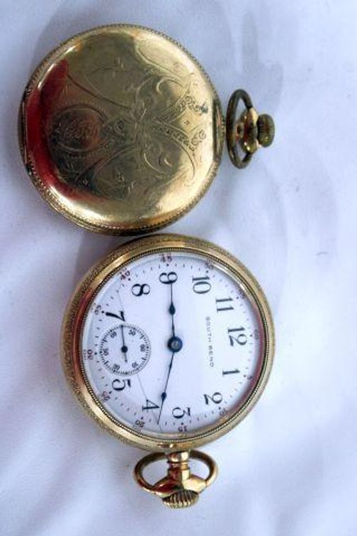ABBOTT AND SOUTH BEND POCKET WATCH