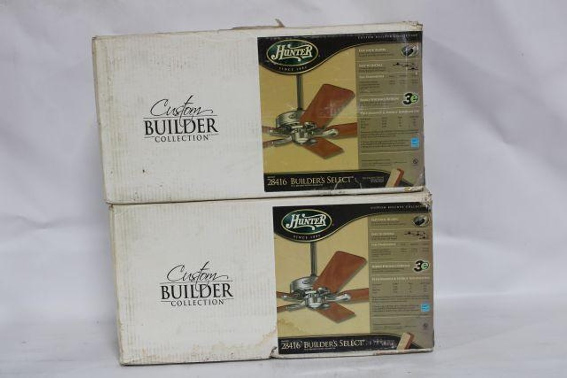 HUNTER 52" BRUSHED NICKEL CEILING FANS
