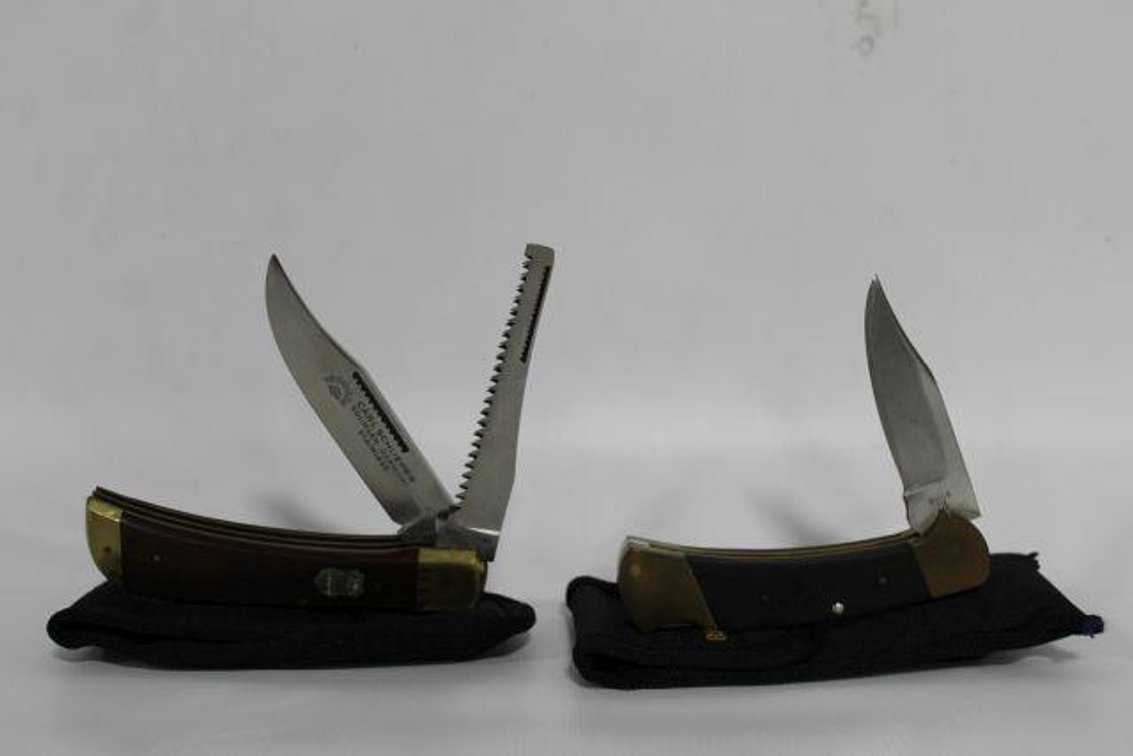 FOLDING KNIVES W/ SHEATHS