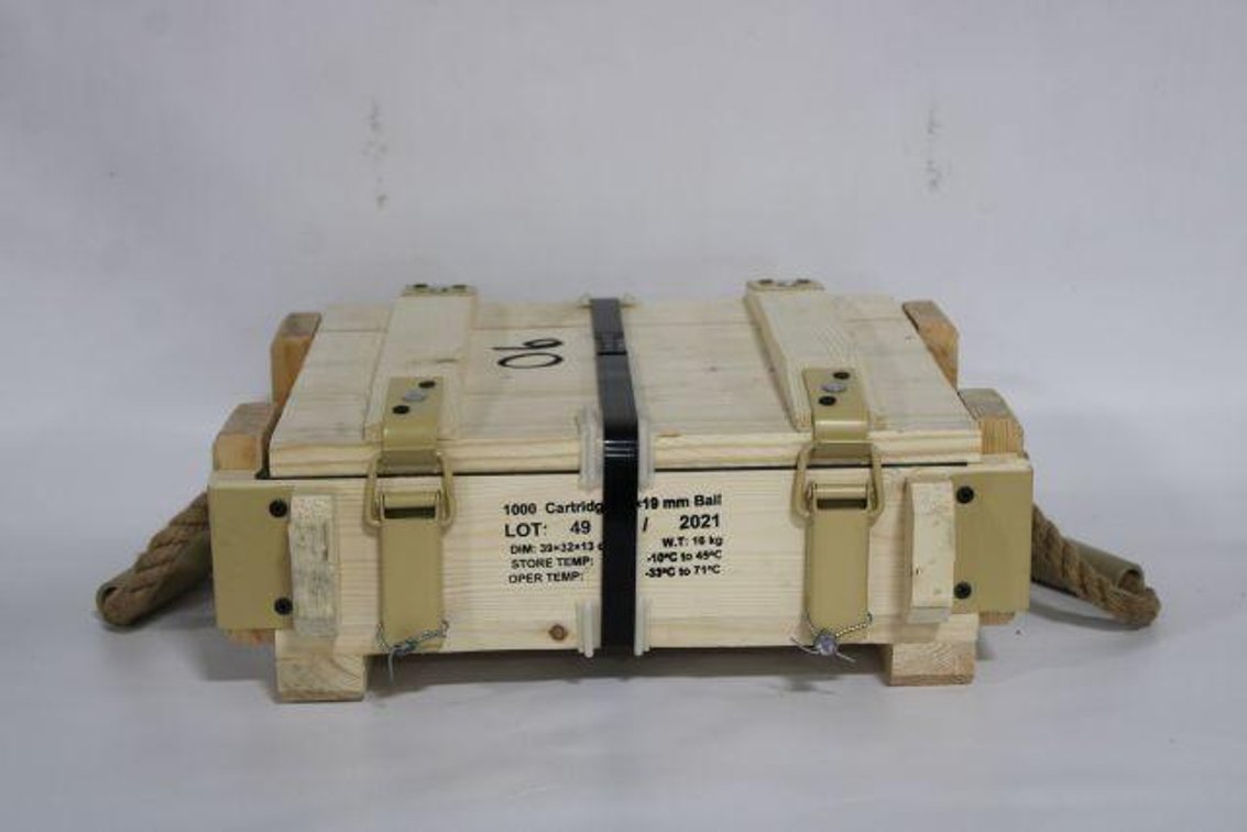 CRATE OF 9MM AMMO