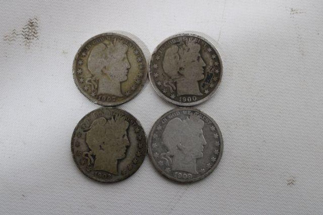 BARBER HALF DOLLARS 1900-09