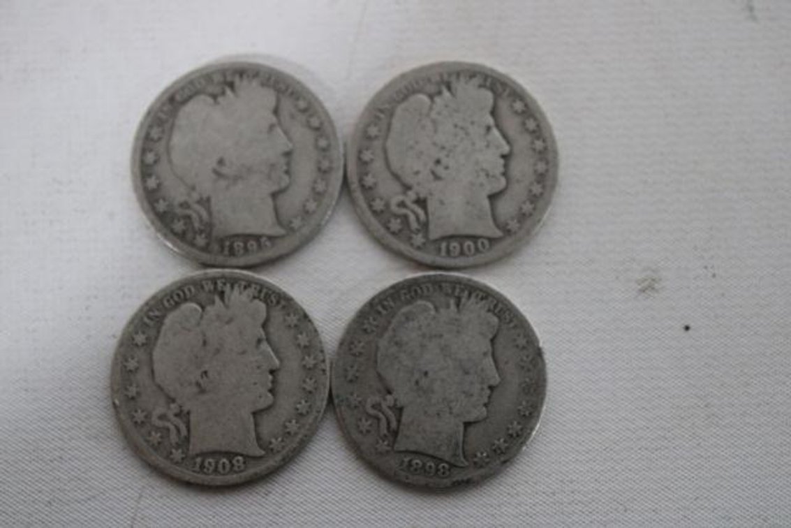 BARBER HALF DOLLARS 1895-1908