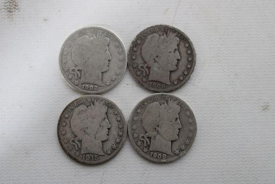 BARBER HALF DOLLARS 1902-15