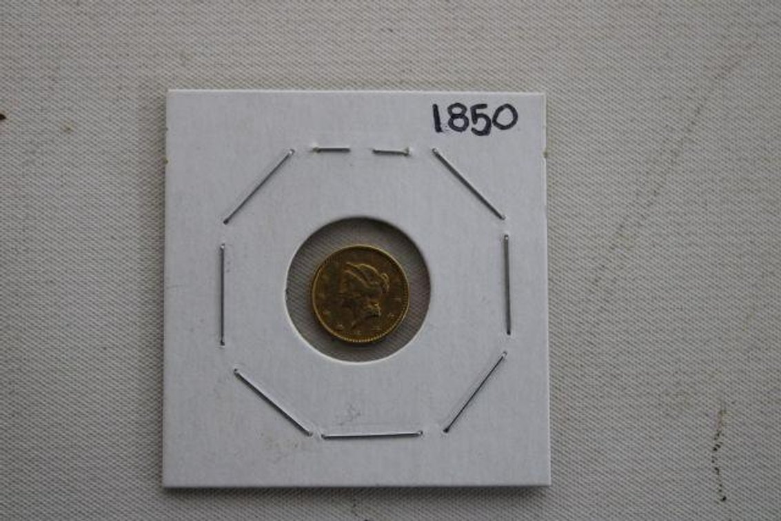 1850 USA $1 LIBERTY HEAD COIN