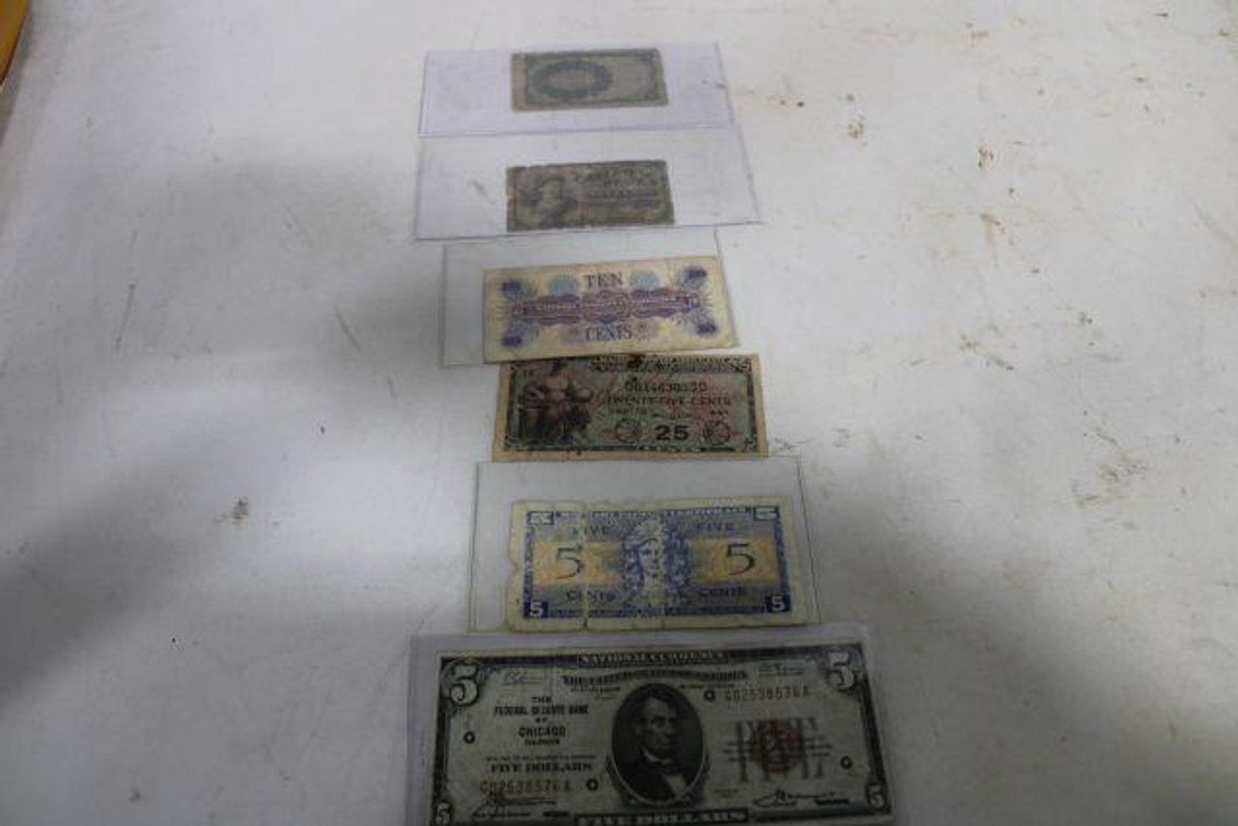 MILITARY MONEY, FRACTION CERTIFICATES, ETC