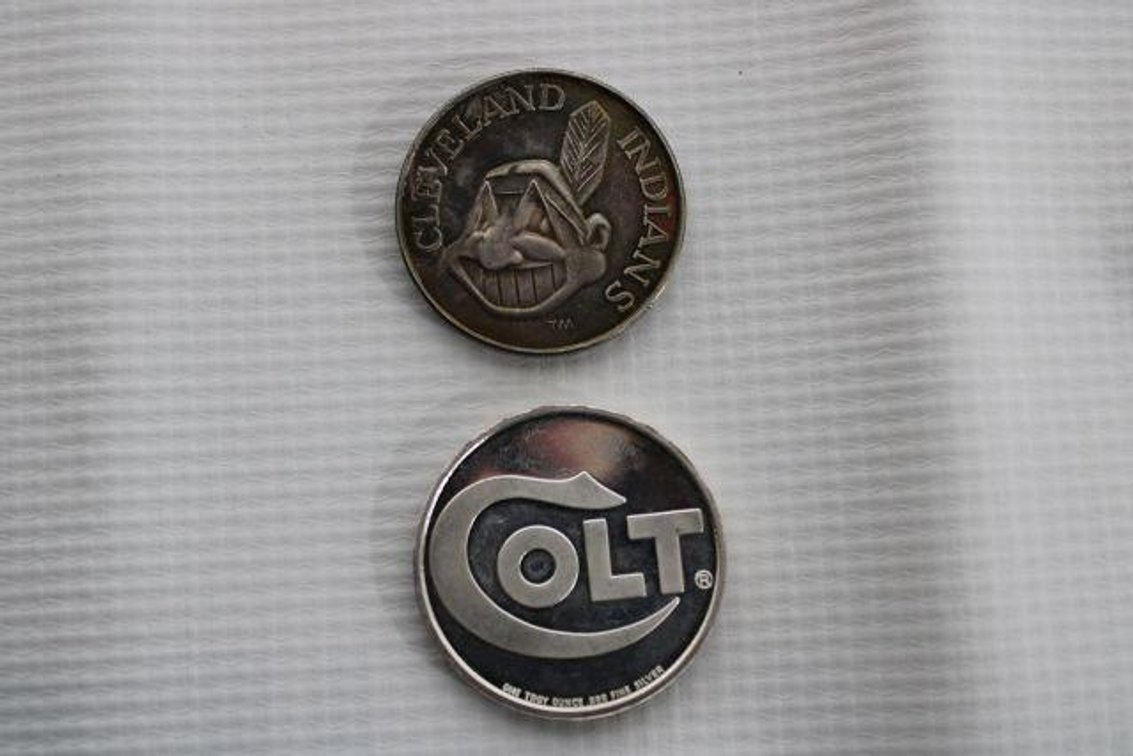 SILVER COLT FIREARMS AND CLEVELAND INDIANS COINS