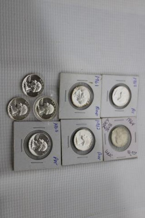 1961-1964 WASHINGTON QUARTERS W/ BICENTENNIAL