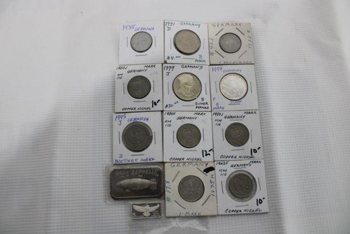 VARIOUS GERMAN COINS