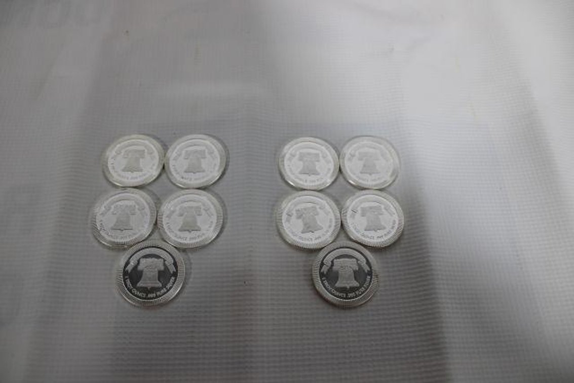 10 1 OZ SILVER COINS