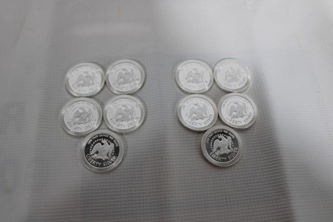 10 1 OZ SILVER COINS