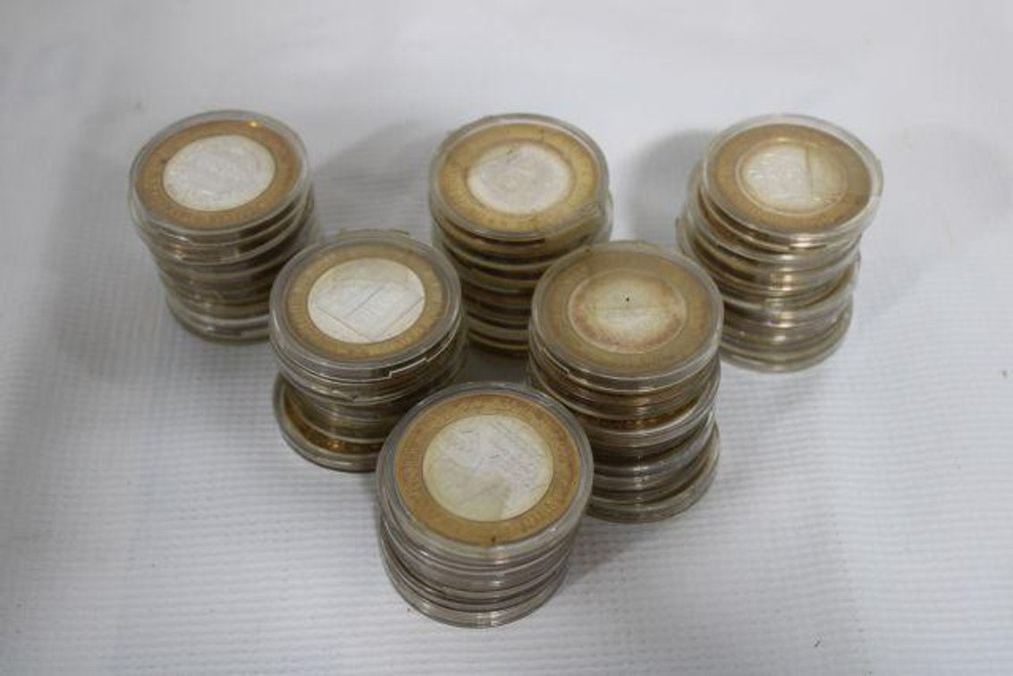 VINTAGE SILVER CASINO CHIPS