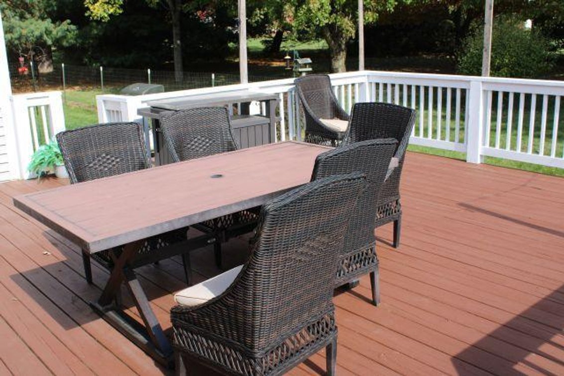 PATIO FURNITURE AND GRILL