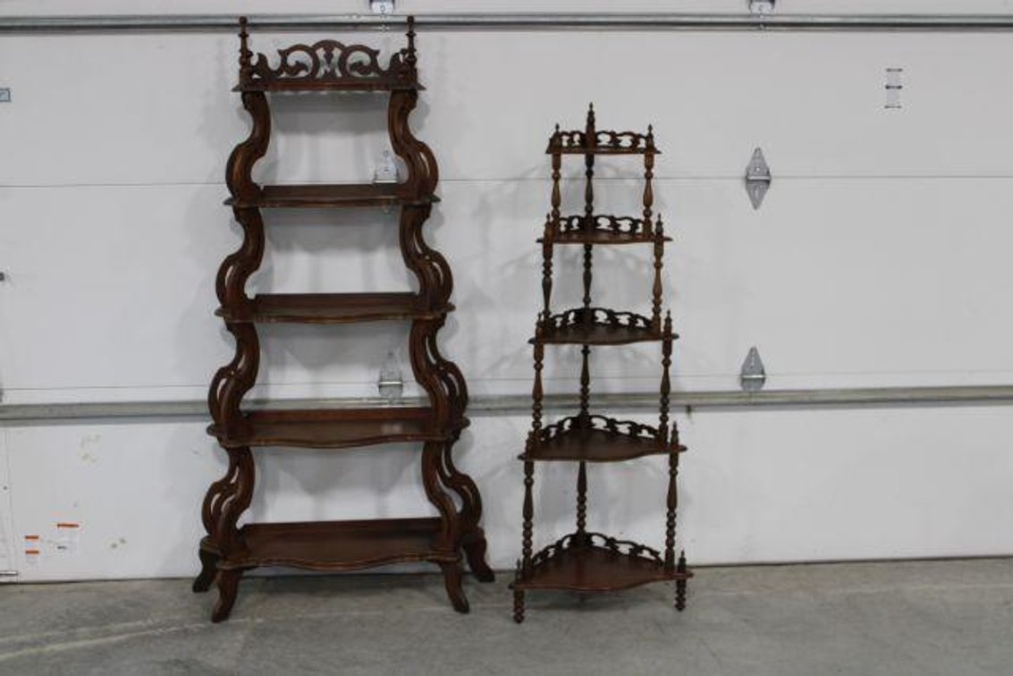 TIERED WOOD SHELVES