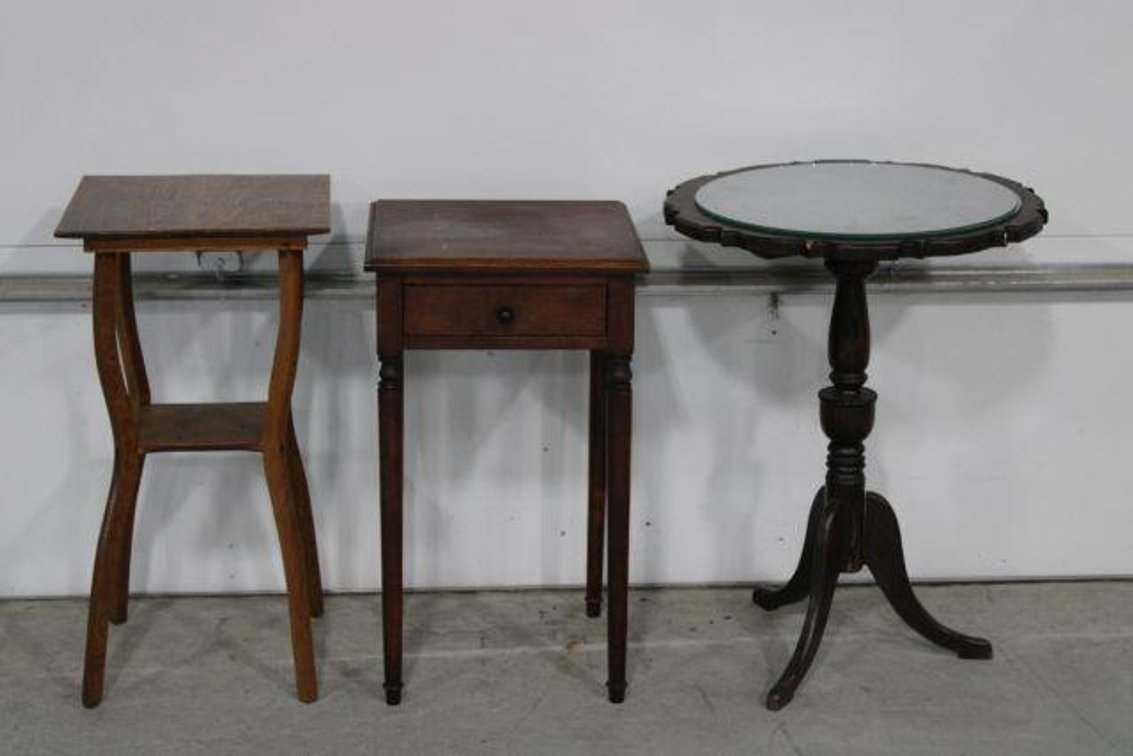3 ANTIQUE STANDS