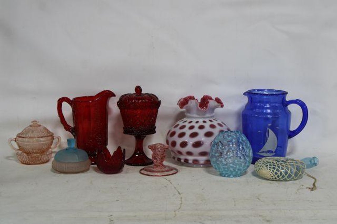 RED AND BLUE GLASS 