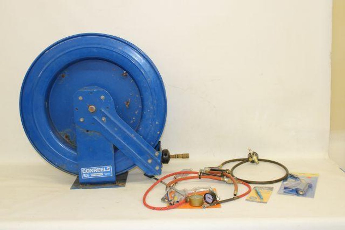 AIR HOSE REEL AND TOOLS