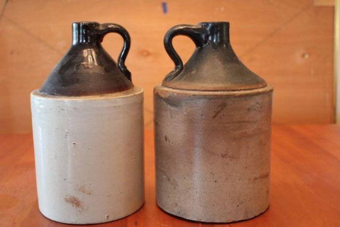 2 CROCK JUGS