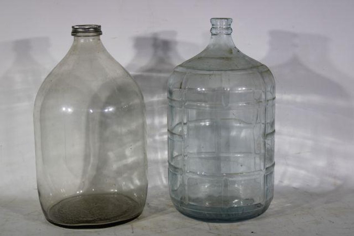 BALL AND CRISA GLASS JUGS