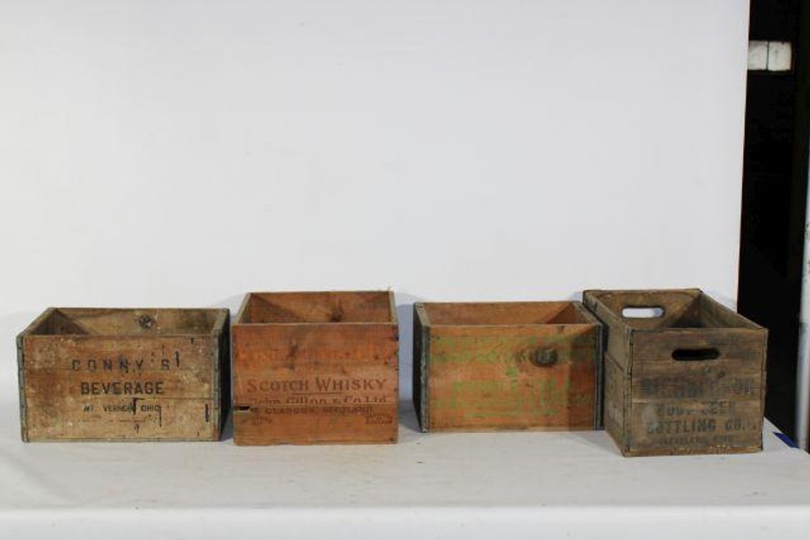 VINTAGE ALCOHOL CRATES