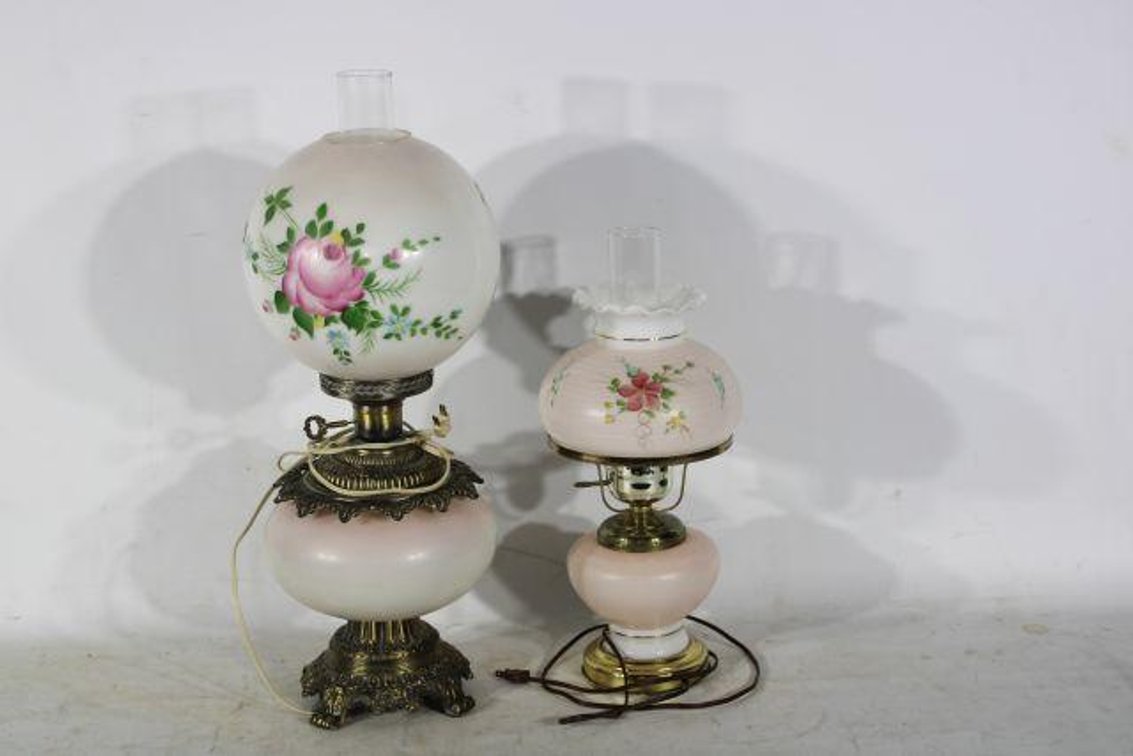 FLORAL HURRICANE LAMPS