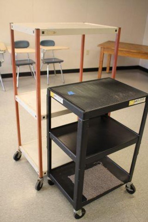 2 ROLLING MEDIA CARTS