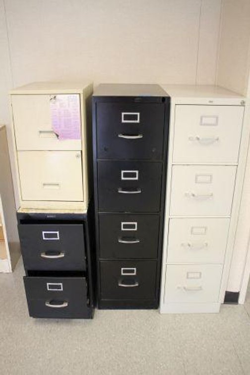 4 METAL FILE CABINETS (RM116)