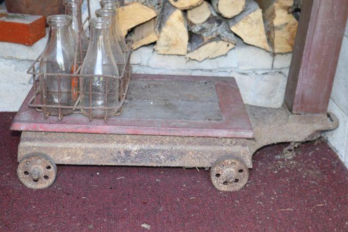 SCALES AND MILK BOTTLES