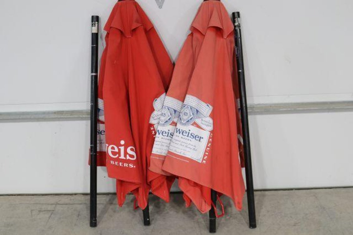 BUDWEISER TABLE UMBRELLAS