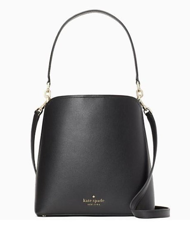 Kate Spade Darcy Large Bucket Bag in Black.