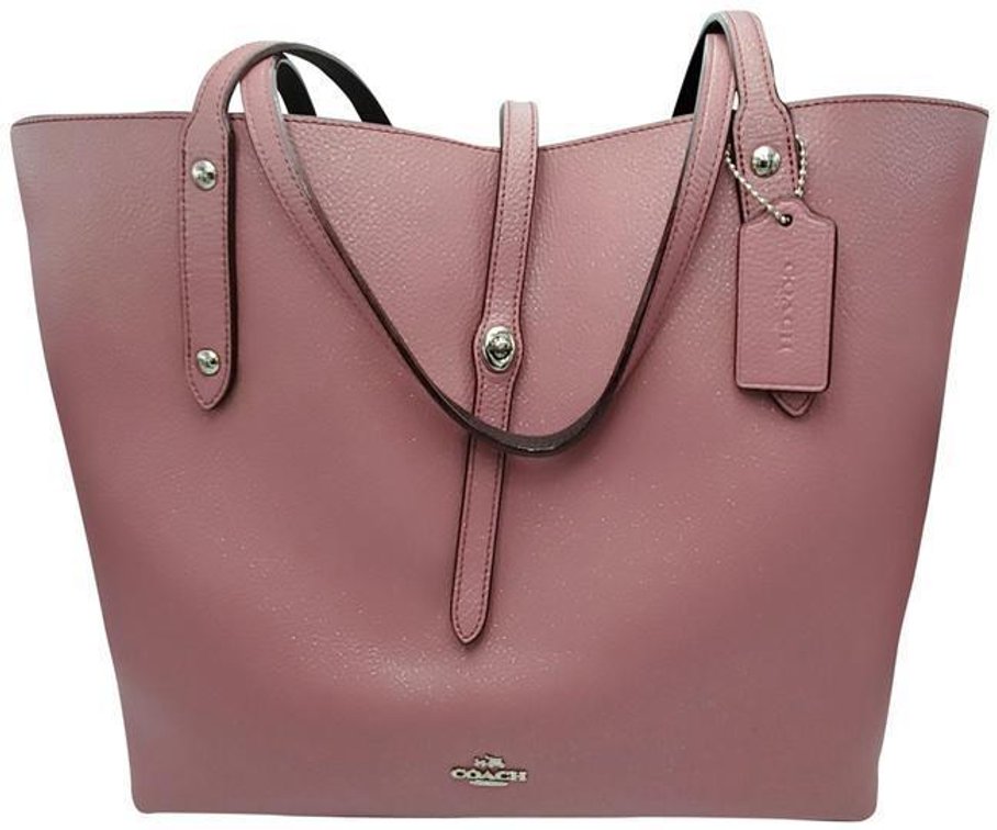 Coach Market Leather Tote, in Rose.