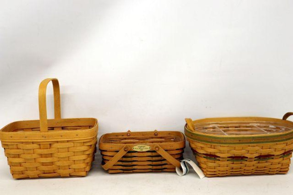 LONGABERGER WOVEN MEMORIES BASKET, LARGE DAILY BLESSINGS BASKET, SPRING BASKET