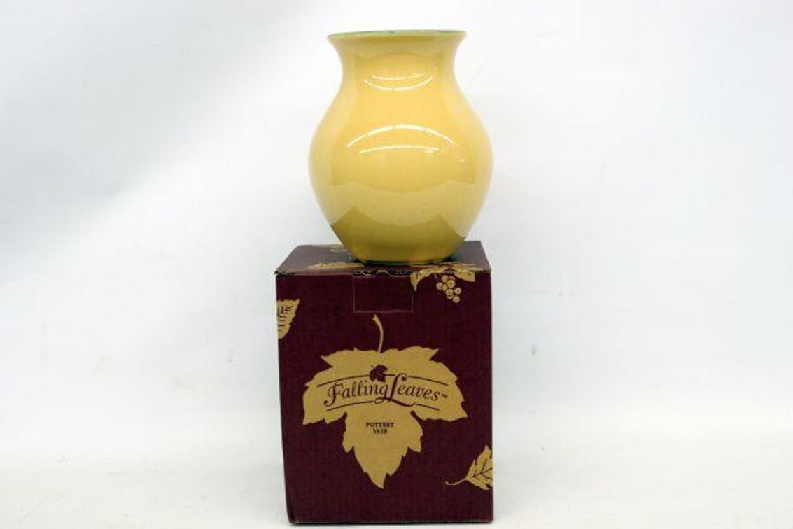 LONGABERGER FALLING LEAVES POTTERY VASE