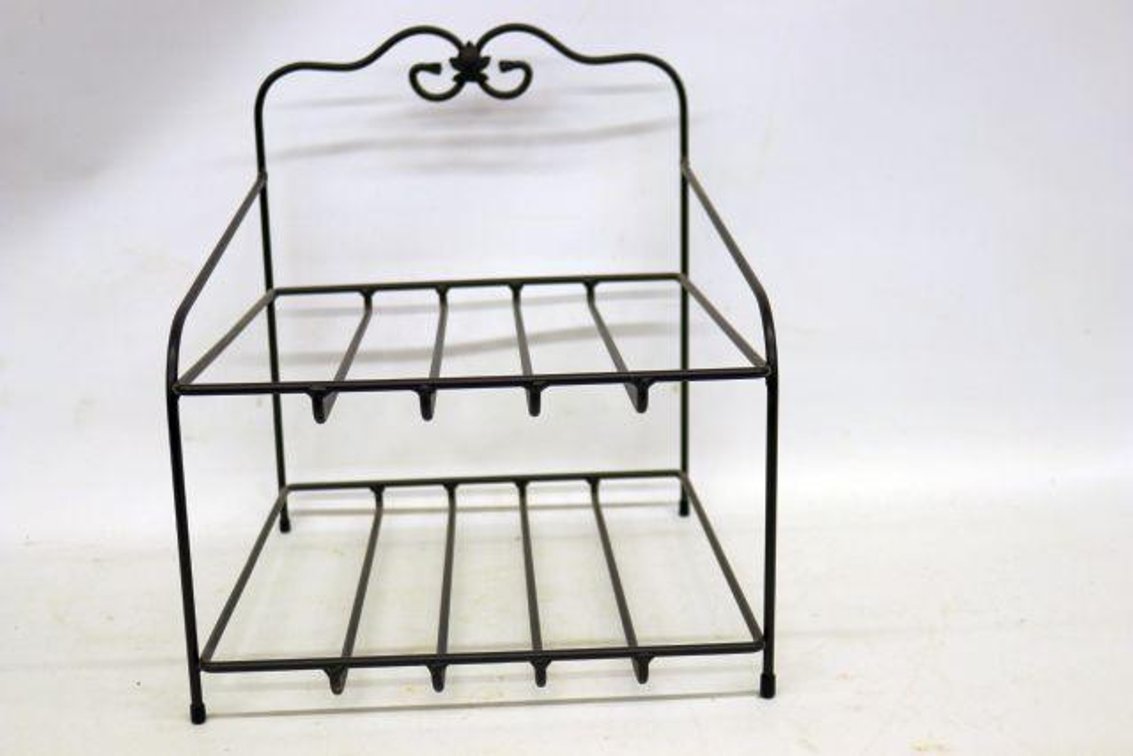 LONGABERGER FOUNDRY COLLECTION WROUGHT IRON PAPER TRAY STAND, RETIRED
