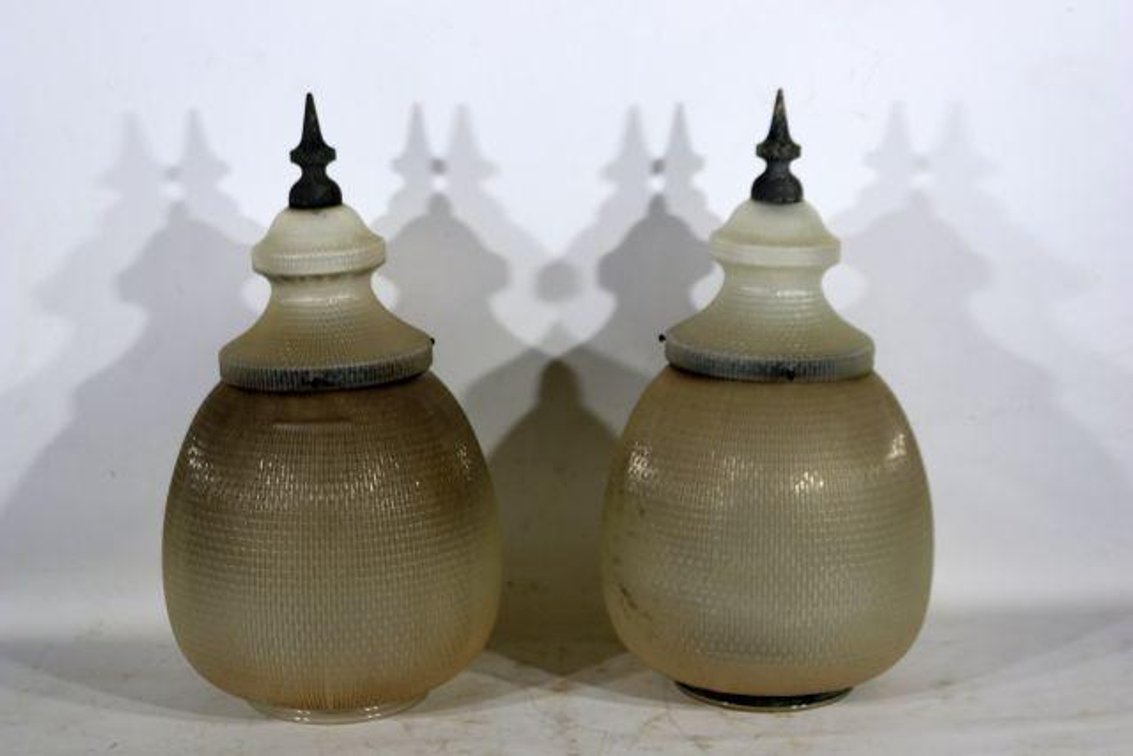 EARLY STREET LIGHT GLOBES