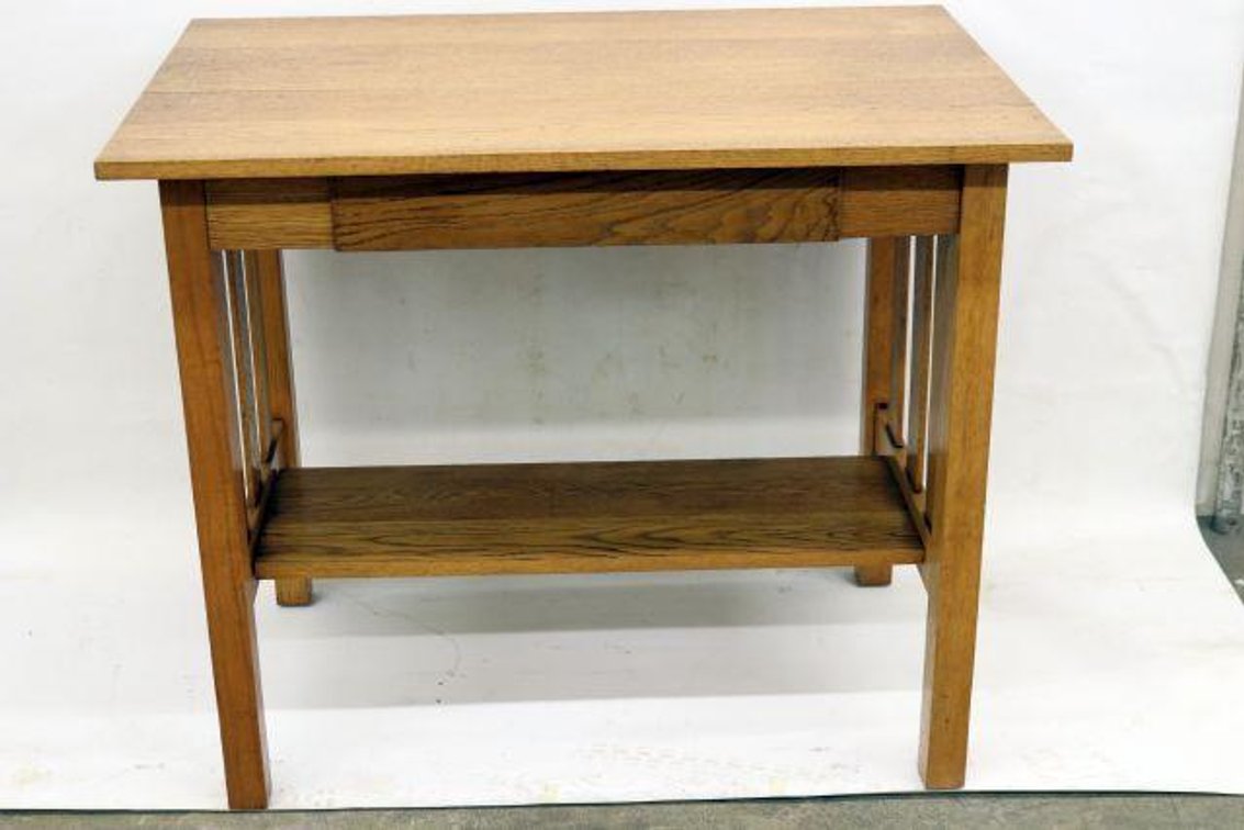OLD DESK W/ INK WELL