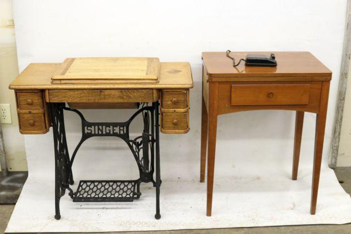 TWO SINGER SEWING MACHINES 
