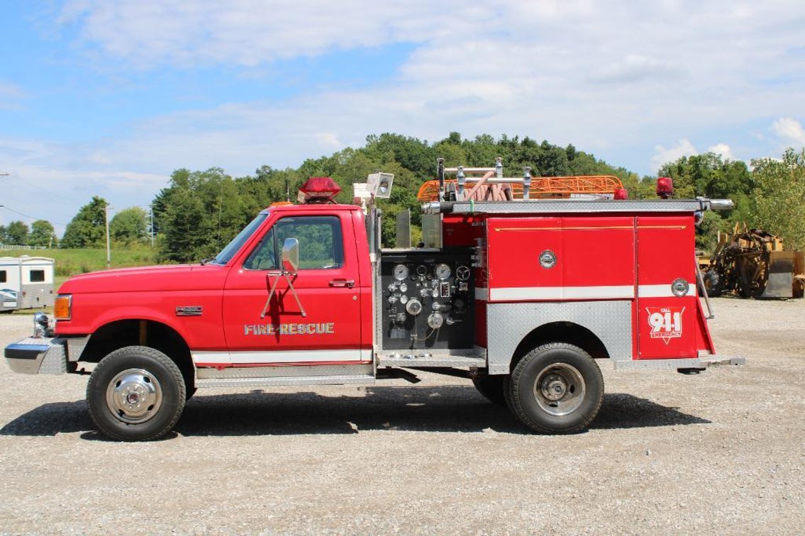 1987 Ford Sutphen F-350 Fire Truck, VIN # 1FDKF38L4HNA94420