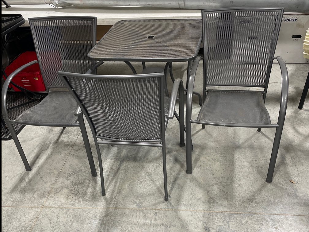 PATIO TABLE AND CHAIRS 
