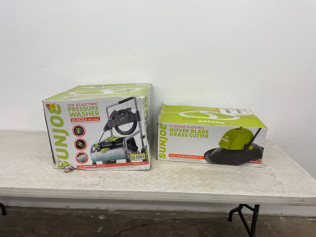SUNJOE PRESSURE WASHER & HOVER BLADE