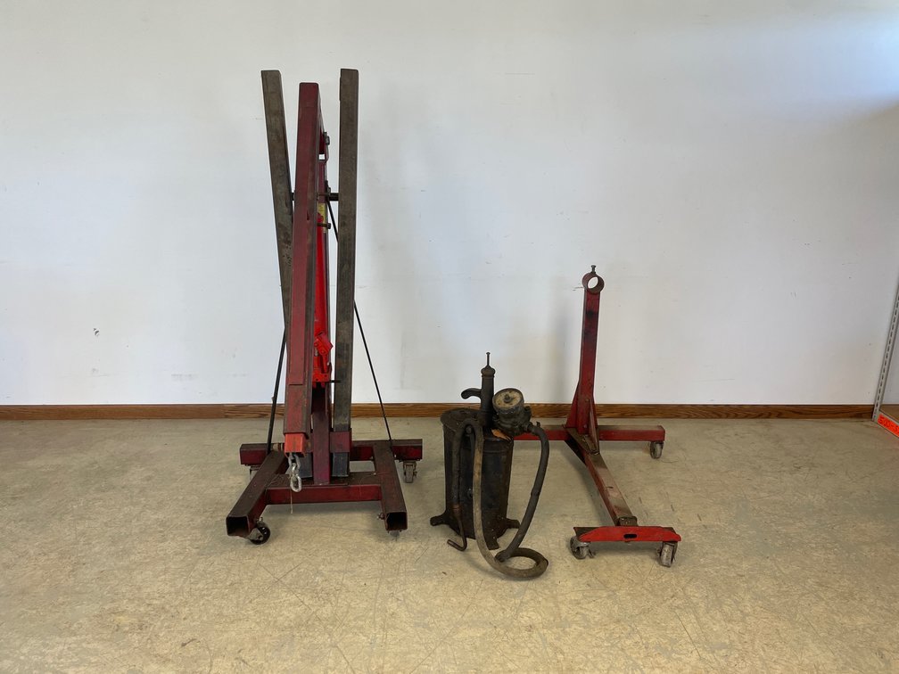 ENGINE HOIST, STAND, OIL PUMP