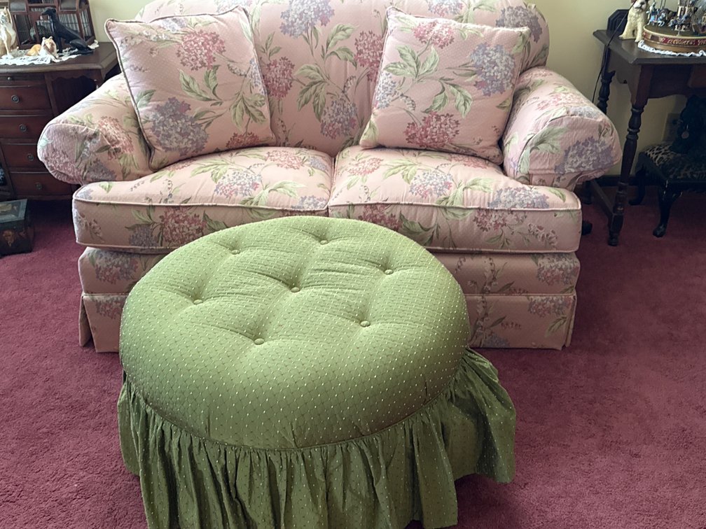 LOVE SEAT & OTTOMAN 