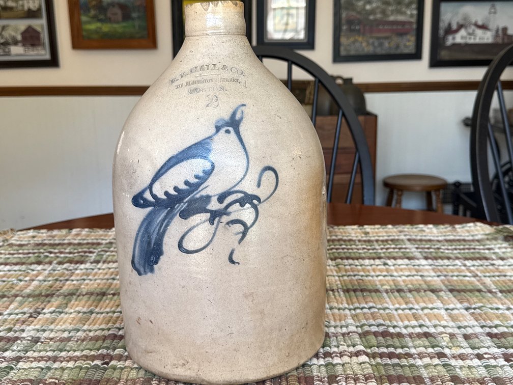 E.E. HALL & CO CROCK JUG